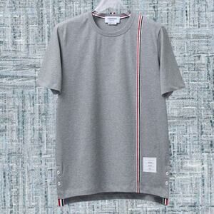 Thom Browne Men's Gray Short Sleeve